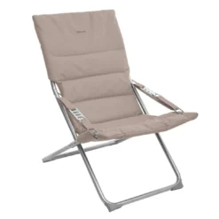 Fauteuil Relax De Jardin MILOS - Assise Matelassée - Taupe