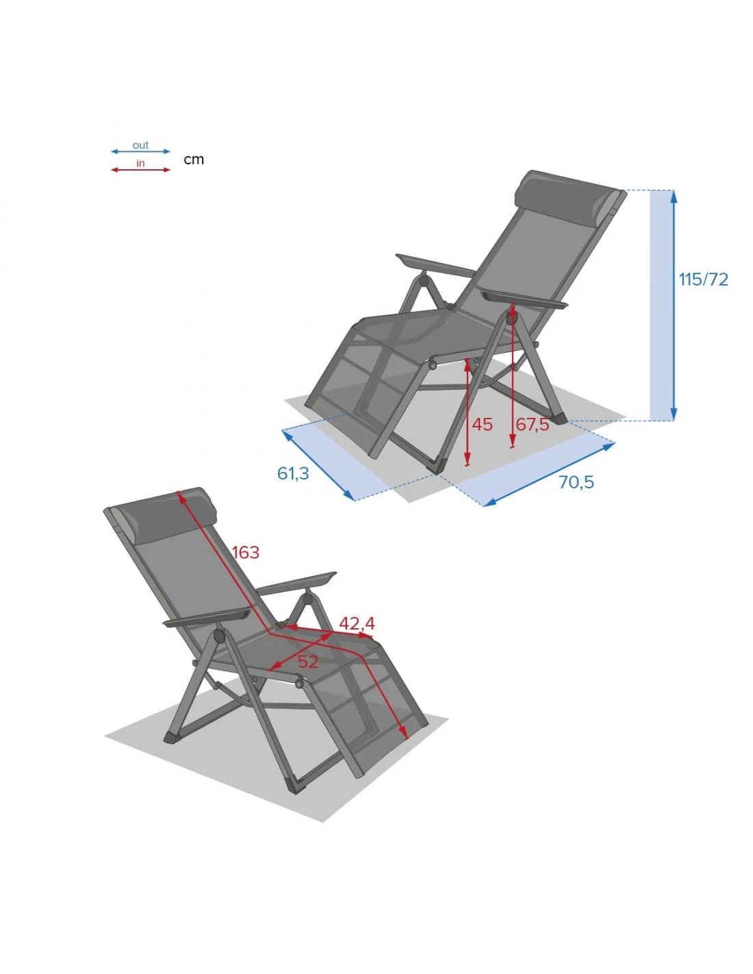 Fauteuil Relax Decima - Inclinable 8 Positions - Graphite / Anthracite 9 Fauteuil Relax Decima - Inclinable 8 Positions - Graphite / Anthracite – Image 9