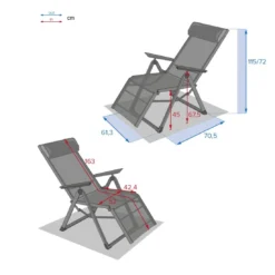 Fauteuil Relax Decima - Inclinable 8 Positions - Graphite / Bleu Canard 9 Fauteuil Relax Decima - Inclinable 8 Positions - Graphite / Bleu Canard -Verger Magique Soldes Boutique fauteuil relax decima inclinable 8 positions graphite bleu canard 4