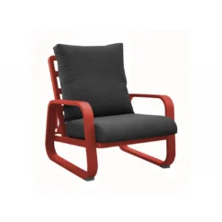 Fauteuil Sofa Antonino En Aluminium - Rouge / Gris
