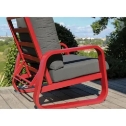 Fauteuil Sofa Antonino En Aluminium - Rouge / Gris -Verger Magique Soldes Boutique fauteuil sofa antonino en aluminium rouge gris 3