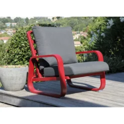 Fauteuil Sofa Antonino En Aluminium - Rouge / Gris -Verger Magique Soldes Boutique fauteuil sofa antonino en aluminium rouge gris 4