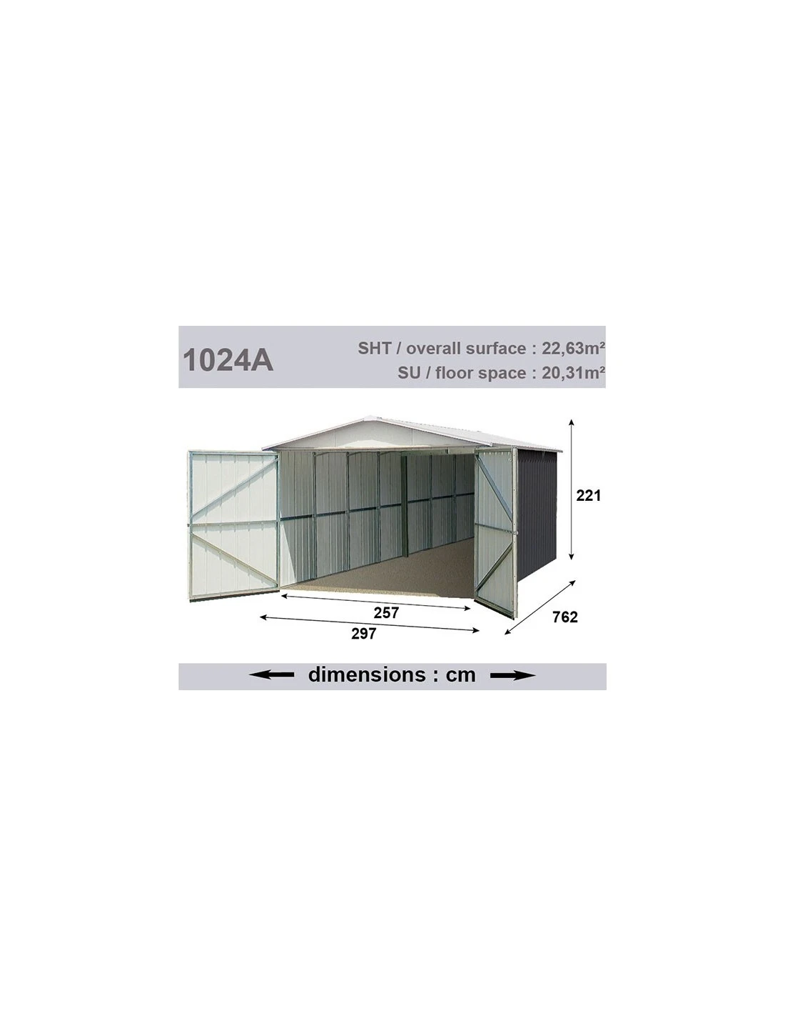 Garage Métal Anthracite 22.6 M² Acier Galvanisé 1 Garage Métal Anthracite 22.6 M² Acier Galvanisé