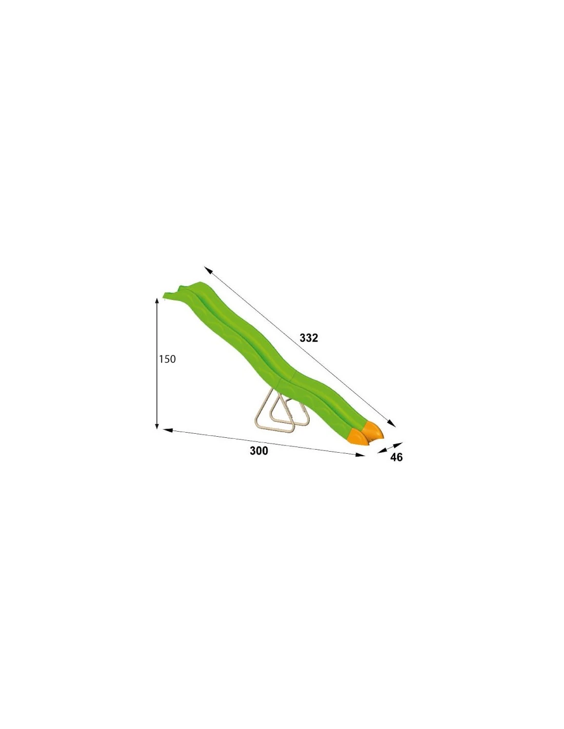 Glissière De Toboggan 3.32 M De Glisse Pour Plateforme De 1.5 M De Haut 1 Glissière De Toboggan 3.32 M De Glisse Pour Plateforme De 1.5 M De Haut