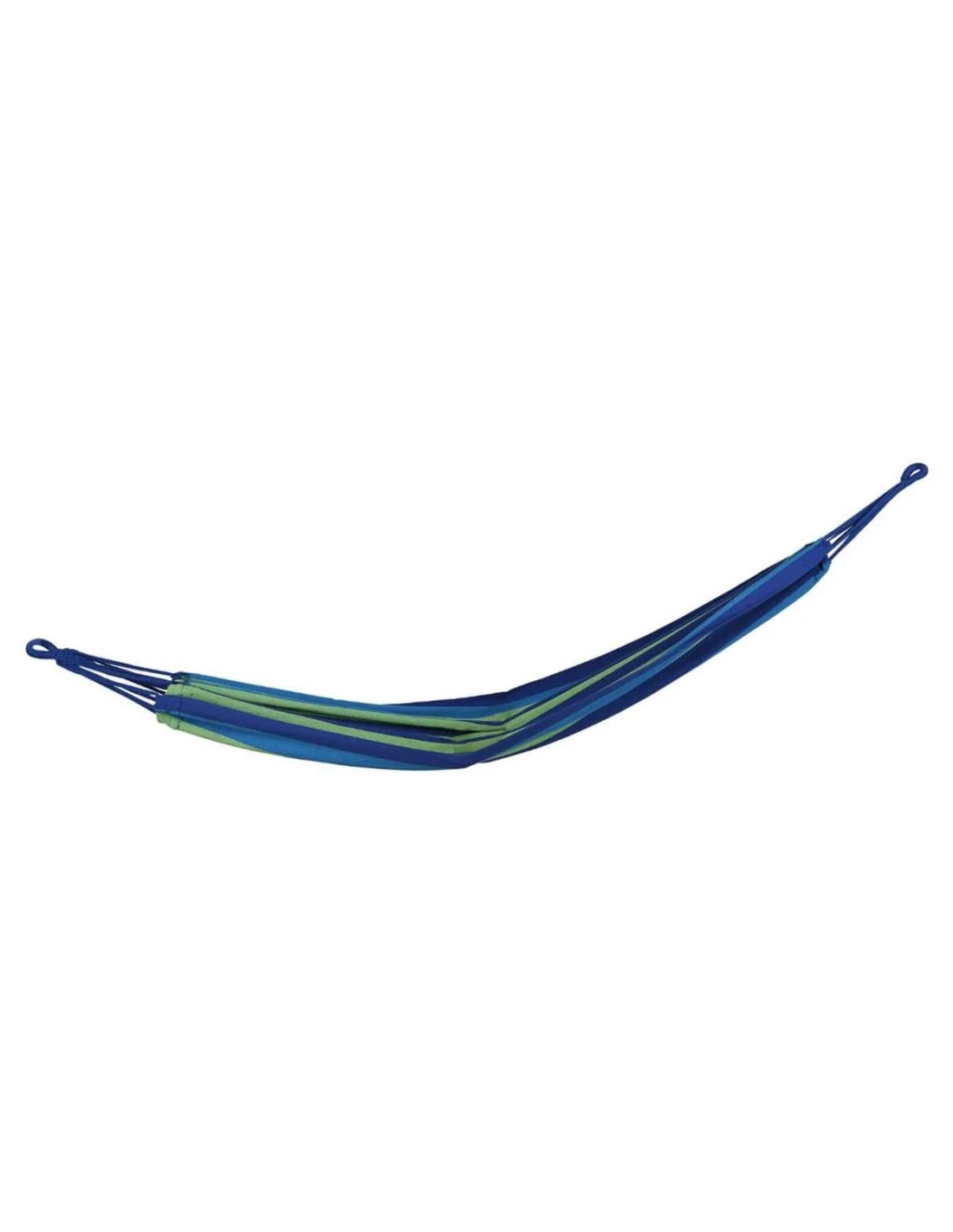 Hamac De Jardin Yaqui - L.200 X P.80 Cm - Bleu Rayé Vert 3 Hamac De Jardin Yaqui - L.200 X P.80 Cm - Bleu Rayé Vert – Image 3