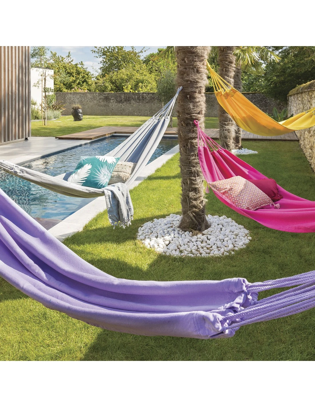 Hamac De Jardin Yaqui - L.200 X P.80 Cm - Lavande 1 Hamac De Jardin Yaqui - L.200 X P.80 Cm - Lavande