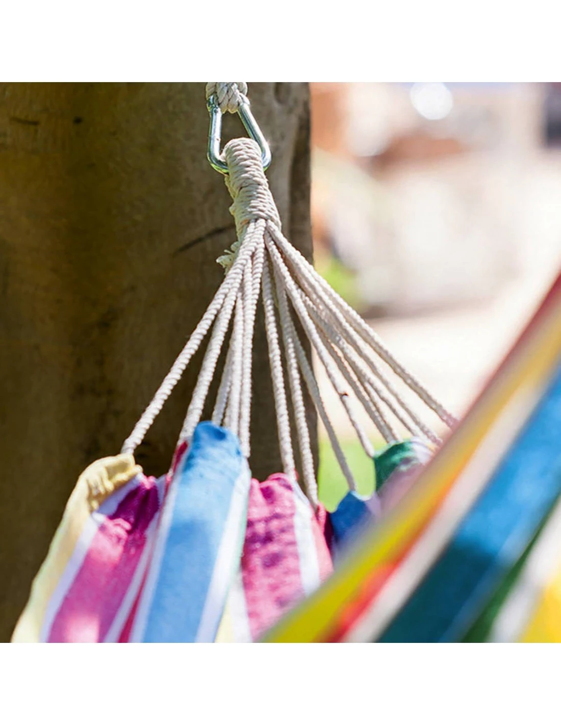 Kit De Fixation Hamac Avec Cordes Et Mousquetons 2 Kit De Fixation Hamac Avec Cordes Et Mousquetons – Image 2