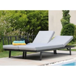 Lounge/Lit Modulo En Aluminium Graphite -Verger Magique Soldes Boutique lit lounge modulo en aluminium graphite proloisirs 11