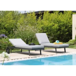 Lounge/Lit Modulo En Aluminium Graphite -Verger Magique Soldes Boutique lit lounge modulo en aluminium graphite proloisirs 2