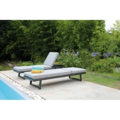 Lounge/Lit Modulo En Aluminium Graphite -Verger Magique Soldes Boutique lit lounge modulo en aluminium graphite proloisirs 3
