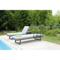 Lounge/Lit Modulo En Aluminium Graphite -Verger Magique Soldes Boutique lit lounge modulo en aluminium graphite proloisirs 4