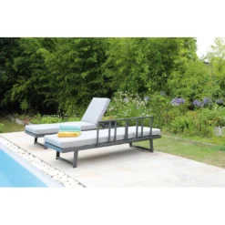 Lounge/Lit Modulo En Aluminium Graphite -Verger Magique Soldes Boutique lit lounge modulo en aluminium graphite proloisirs 5
