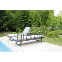 Lounge/Lit Modulo En Aluminium Graphite -Verger Magique Soldes Boutique lit lounge modulo en aluminium graphite proloisirs 6