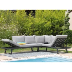 Lounge/Lit Modulo En Aluminium Graphite -Verger Magique Soldes Boutique lit lounge modulo en aluminium graphite proloisirs 7