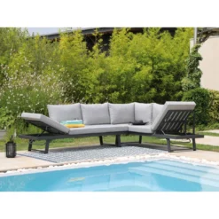 Lounge/Lit Modulo En Aluminium Graphite -Verger Magique Soldes Boutique lit lounge modulo en aluminium graphite proloisirs 9