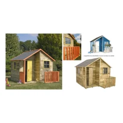 Maisonnette Loulou En Bois Avec Plancher Traité -Verger Magique Soldes Boutique maisonnette loulou en bois avec plancher traite 2