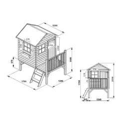 Maisonnette Charlotte Avec Toboggan Rouge 7 Maisonnette Charlotte Avec Toboggan Rouge -Verger Magique Soldes Boutique maisonnette pour enfants charlotte avec toboggan 3