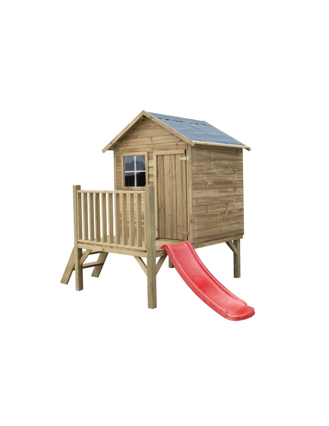 Maisonnette Charlotte Avec Toboggan Rouge 1 Maisonnette Charlotte Avec Toboggan Rouge