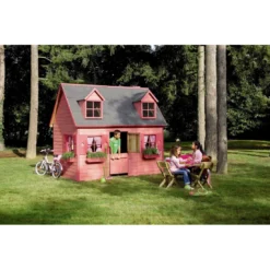 Maisonnette ROSALIE 6 Maisonnette ROSALIE -Verger Magique Soldes Boutique maisonnette rosalie en bois avec plancher traite 2