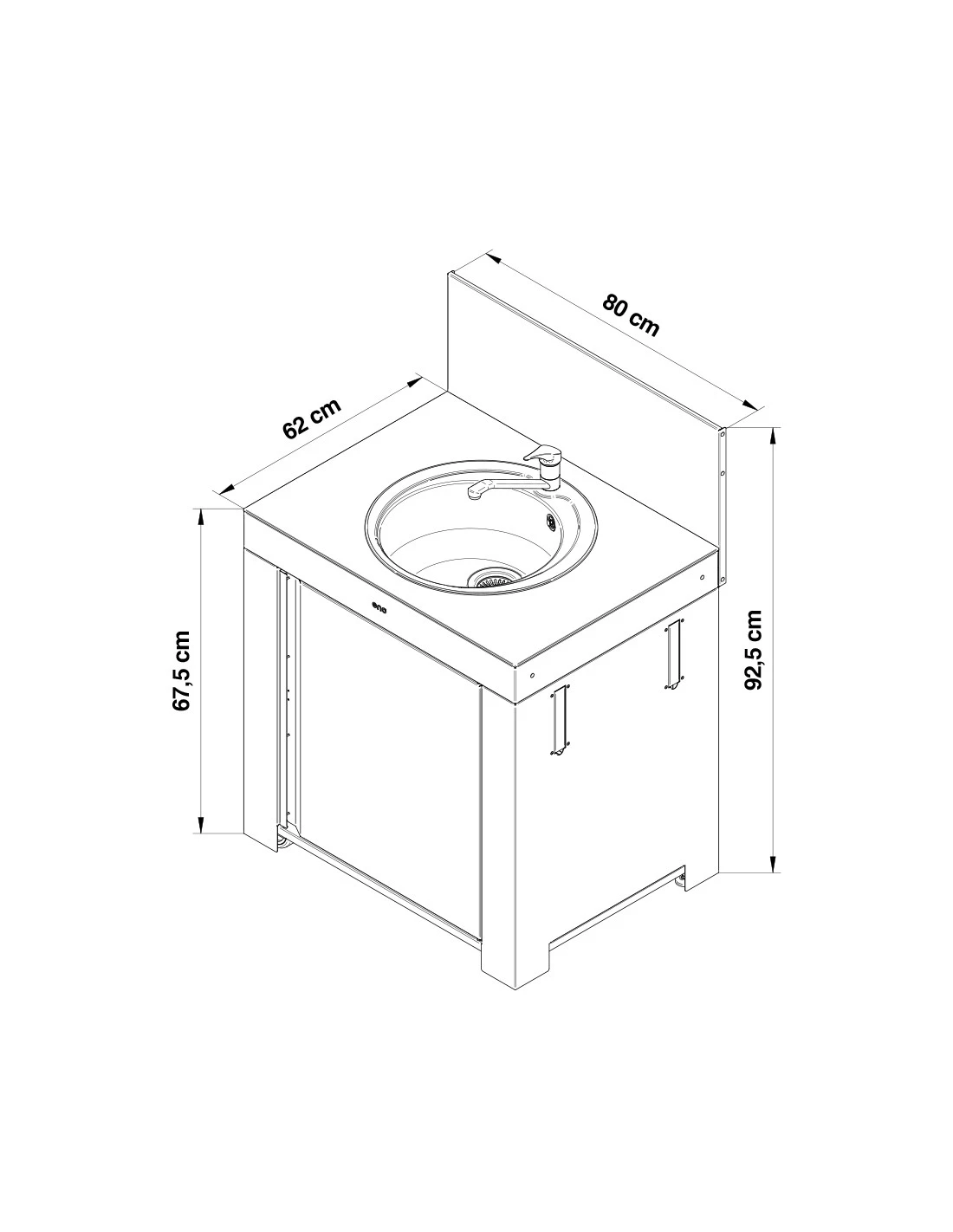ENO Module évier - Modulo Cuisine D'extérieur - Inox 5 ENO Module évier - Modulo Cuisine D'extérieur - Inox – Image 5