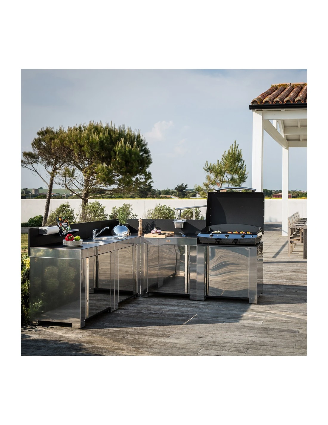 ENO Module Plan De Travail 1 Porte - Modulo Cuisine D'extérieur - Inox 5 ENO Module Plan De Travail 1 Porte - Modulo Cuisine D'extérieur - Inox – Image 5