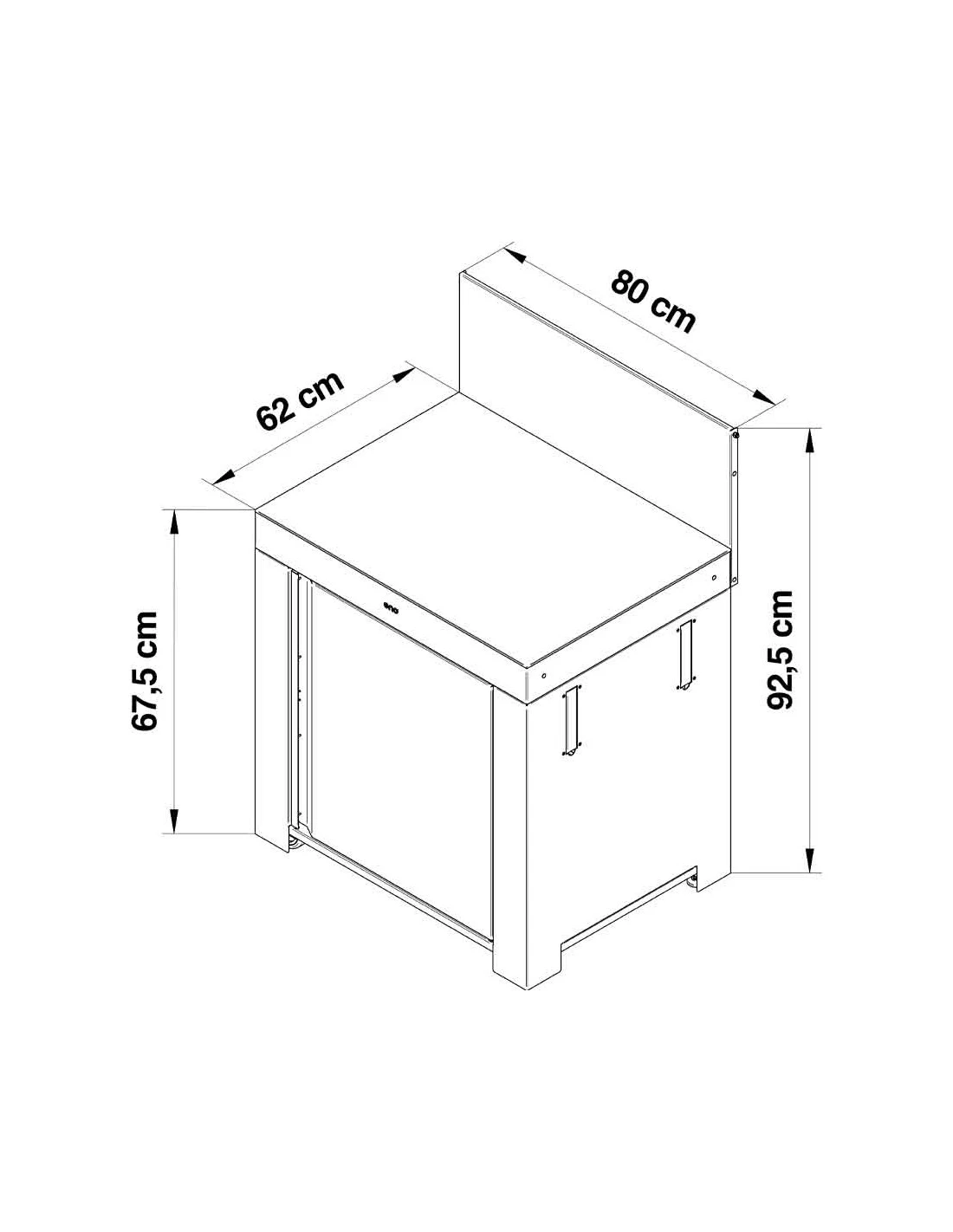 ENO Module Plan De Travail 1 Porte - Modulo Cuisine D'extérieur - Inox 9 ENO Module Plan De Travail 1 Porte - Modulo Cuisine D'extérieur - Inox – Image 9