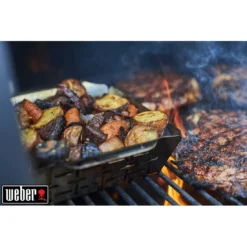 Panier à Légumes Deluxe - Acier Inoxydable, Carré - Weber -Verger Magique Soldes Boutique panier a legumes deluxe acier inoxydable carre weber 10