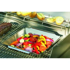 Panier à Légumes Deluxe - Acier Inoxydable, Carré - Weber -Verger Magique Soldes Boutique panier a legumes deluxe acier inoxydable carre weber 3