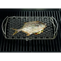 Weber Panier à Poisson - Grand Modèle, Acier Inoxydable -Verger Magique Soldes Boutique panier a poisson grand modele acier inoxydable 3