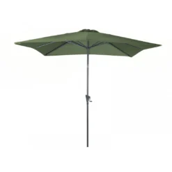 Parasol En Aluminium Droit 2,5x2,5 Inclinable à Manivelle - Kaki