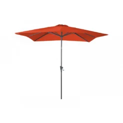 Parasol En Aluminium Droit 2.5X2.5 Inclinable à Manivelle - Paprika