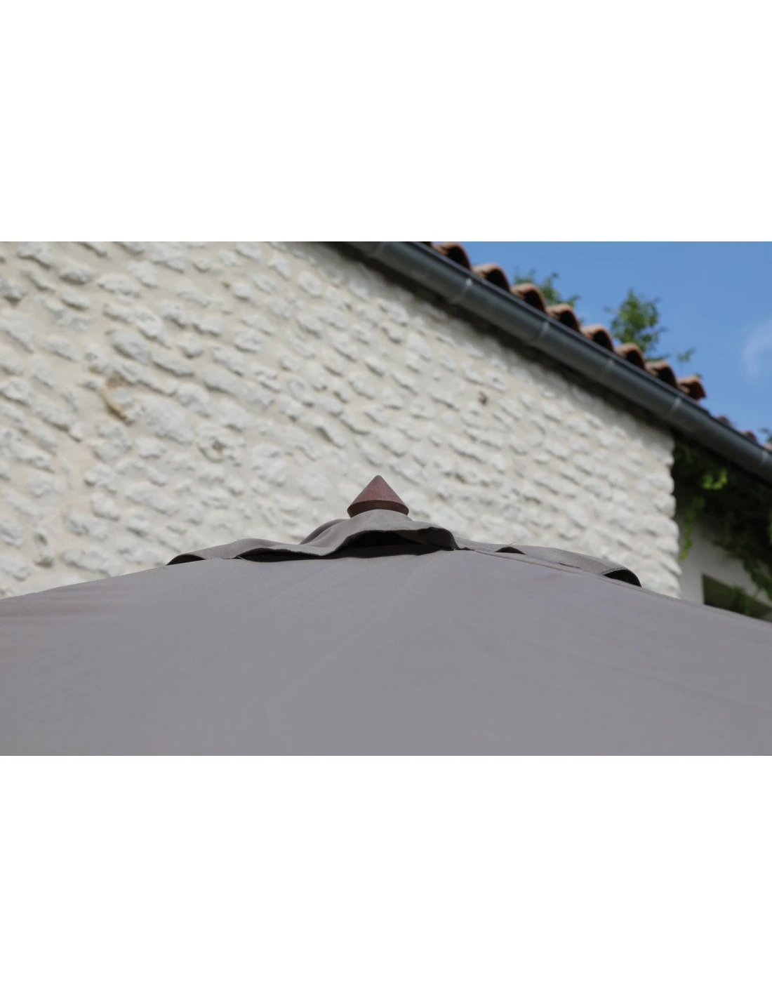 Parasol Bois Ø 3.5 M Ouverture à Manivelle 3 Coloris - Ecru 7 Parasol Bois Ø 3.5 M Ouverture à Manivelle 3 Coloris - Ecru – Image 7