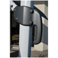 Parasol Déporté 3 X 3 M - Aluminium, Toile Polyester - Blanc / Anthracite -Verger Magique Soldes Boutique parasol deporte 3 x 3 m aluminium toile polyester au choix 11