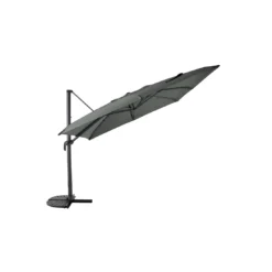 Parasol Déporté 3 X 3 M - Aluminium, Toile Polyester - Grey / Anthracite