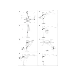 Parasol Déporté 3 X 3 M Elios Aluminium Toile Novasun 280gr/m² - Gris Chiné Clair 7 Parasol Déporté 3 X 3 M Elios Aluminium Toile Novasun 280gr/m² - Gris Chiné Clair -Verger Magique Soldes Boutique parasol deporte 3 x 3 m elios aluminium toile novasun 280grm 4