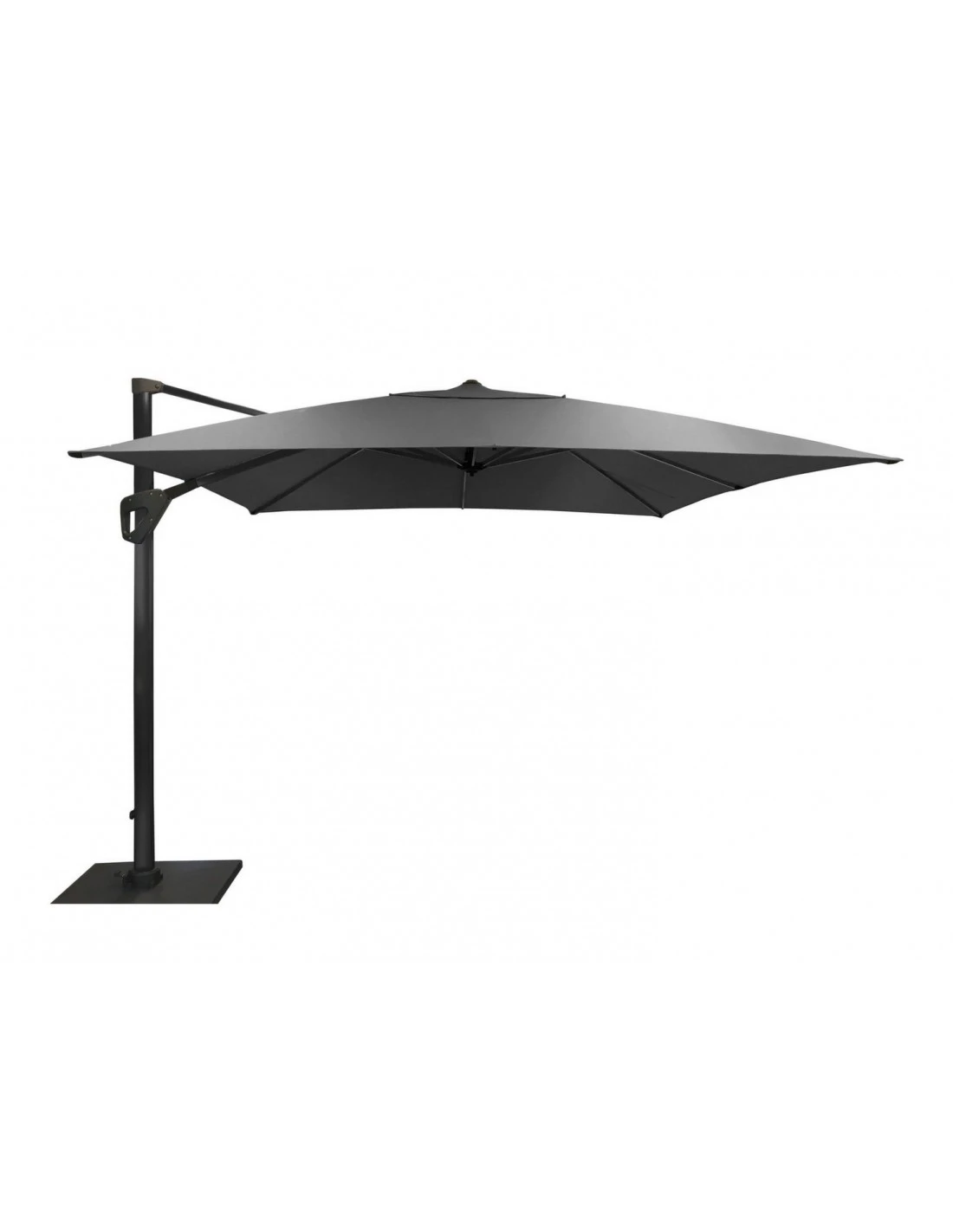 Parasol Déporté 3 X 3 M Elios Aluminium Toile Novasun 280gr/m² Gris Chiné Foncé 1 Parasol Déporté 3 X 3 M Elios Aluminium Toile Novasun 280gr/m² Gris Chiné Foncé