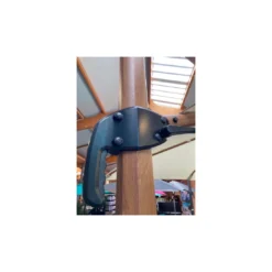 Parasol Déporté 3 X 3 M - Heat Transfert Effet Teck - Anthracite Chiné -Verger Magique Soldes Boutique parasol deporte 3 x 3 m heat transfert effet teck 7