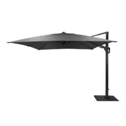 Parasol Déporté 3 X 3 M Orientable Elios - Aluminium Et Toile Novasun - Gris Chiné Foncé