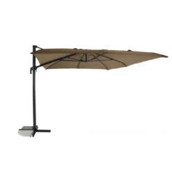 Parasol Déporté 3 X 4 M, Inclinable Sur 5 Positions - Taupe Chiné
