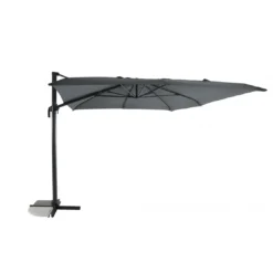 Parasol Déporté 3 X 4 M, Inclinable Sur 5 Positions - Anthracite Chiné