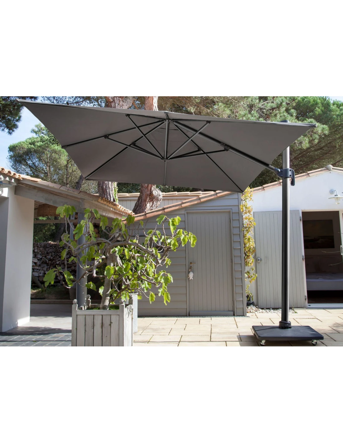Parasol Déporté 3 X 4 M NH20 Inclinable Et Rotatif -Taupe 1 Parasol Déporté 3 X 4 M NH20 Inclinable Et Rotatif -Taupe