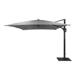 Parasol Déporté 3x3 M Elios Full LED Gris Chiné Clair