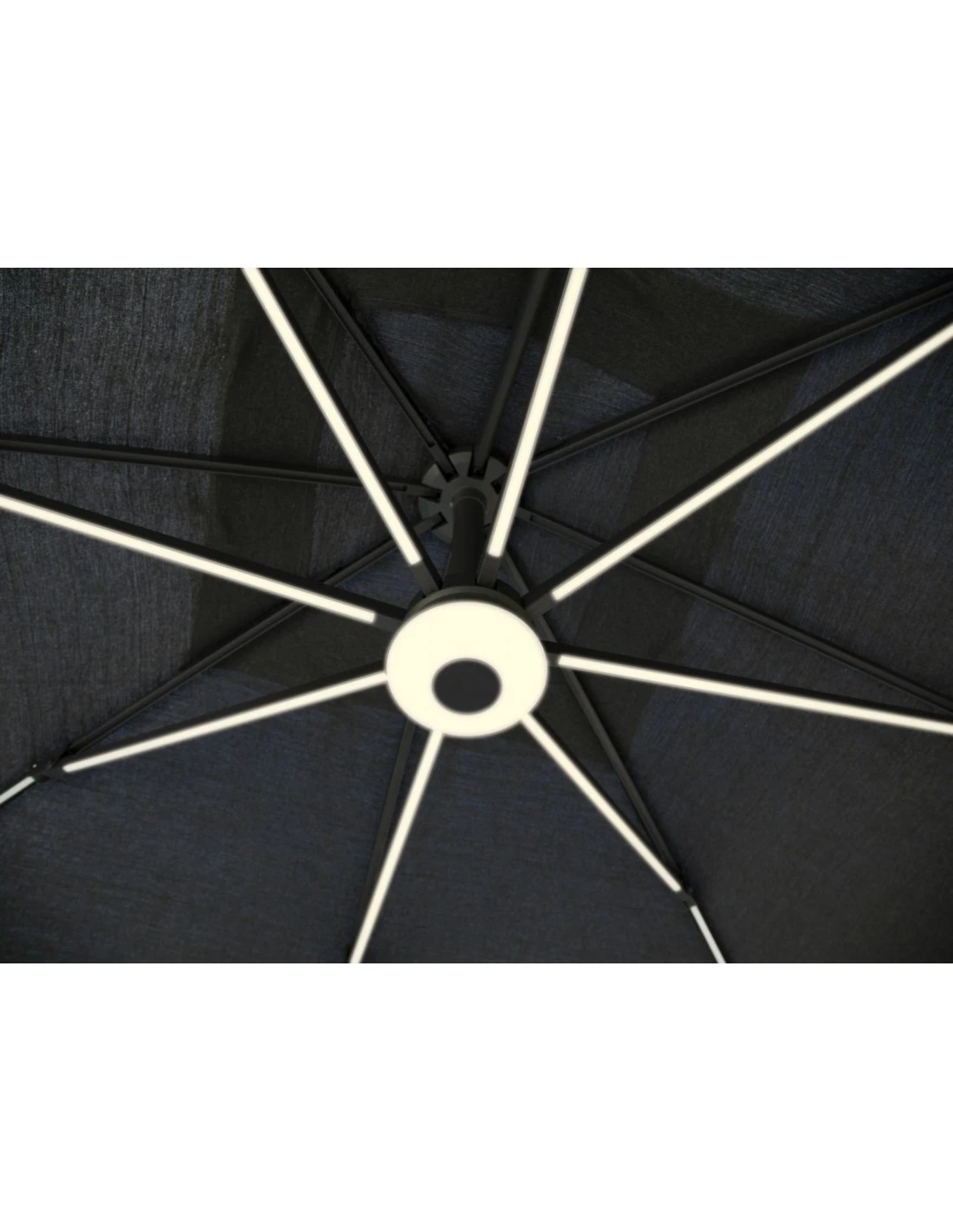 Parasol Déporté 3x3 M Elios Full LED Gris Chiné Clair 4 Parasol Déporté 3x3 M Elios Full LED Gris Chiné Clair – Image 4