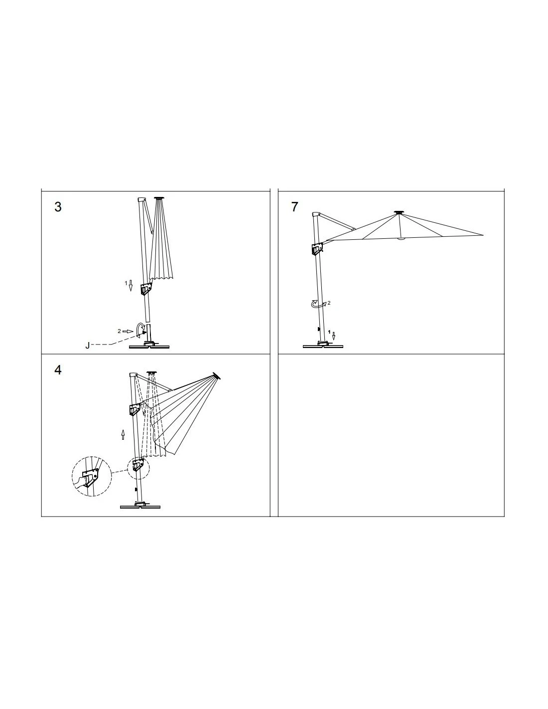 Parasol Déporté 3x3 M Elios Full LED Gris Chiné Clair 8 Parasol Déporté 3x3 M Elios Full LED Gris Chiné Clair – Image 8
