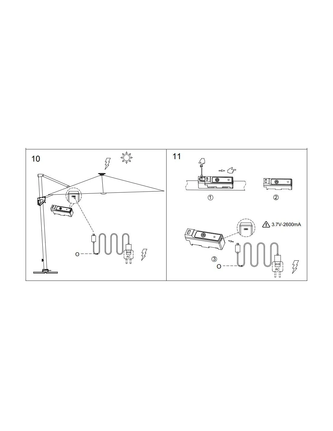 Parasol Déporté 3x3 M Elios Full LED Gris Chiné Clair 10 Parasol Déporté 3x3 M Elios Full LED Gris Chiné Clair – Image 10