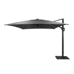 Parasol Déporté 3x3 M Elios Full LED Gris Chiné Foncé
