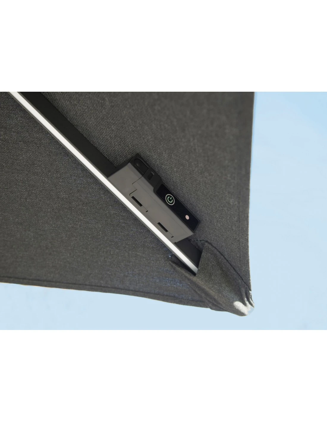 Parasol Déporté 3x3 M Elios Full LED Gris Chiné Foncé 4 Parasol Déporté 3x3 M Elios Full LED Gris Chiné Foncé – Image 4