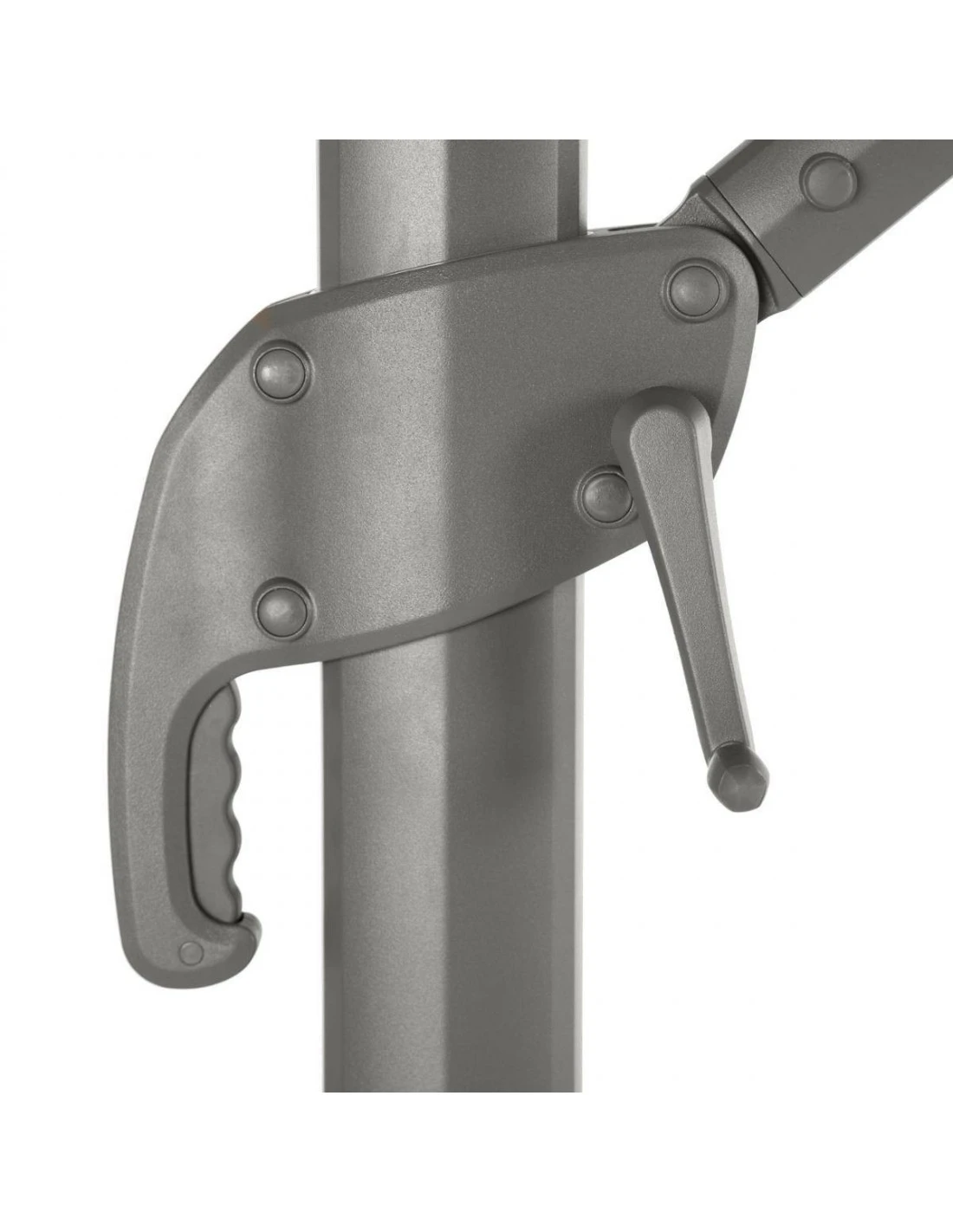 Parasol Déporté Carré Eléa 3 X 3 M - Graphite / Ardoise 6 Parasol Déporté Carré Eléa 3 X 3 M - Graphite / Ardoise – Image 6