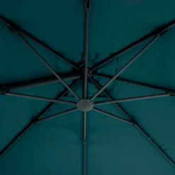 Parasol Déporté Carré Eléa 3 X 3 M - Toile Polyester 250g/m² - Bleu Canard -Verger Magique Soldes Boutique parasol deporte carre elea 3 x 3 m toile polyester 250gm bleu canard 3