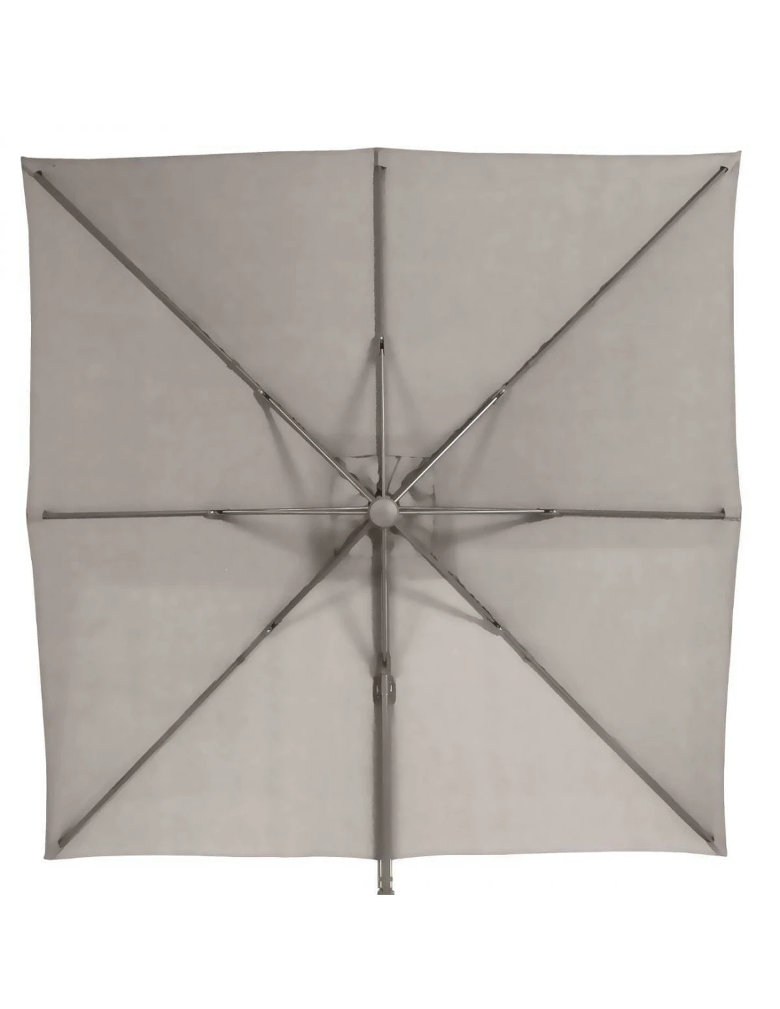 Parasol Déporté Carré Eléa 3 X 3 M - Toile Polyester 250g/m² - Noisette / Tonka 6 Parasol Déporté Carré Eléa 3 X 3 M - Toile Polyester 250g/m² - Noisette / Tonka – Image 6